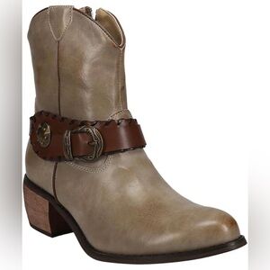 Roper Tan and Brown Heeled Boots